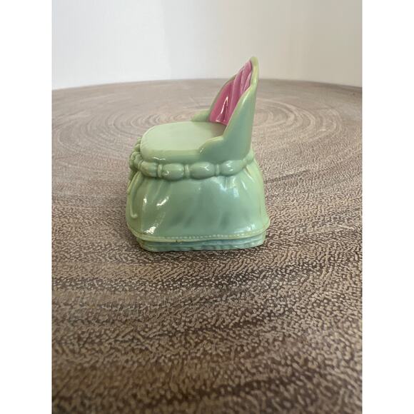 Fisher-Price Vintage Loving Family Vanity Chair Replacement Sage Green and Pink - Picture 3 of 6